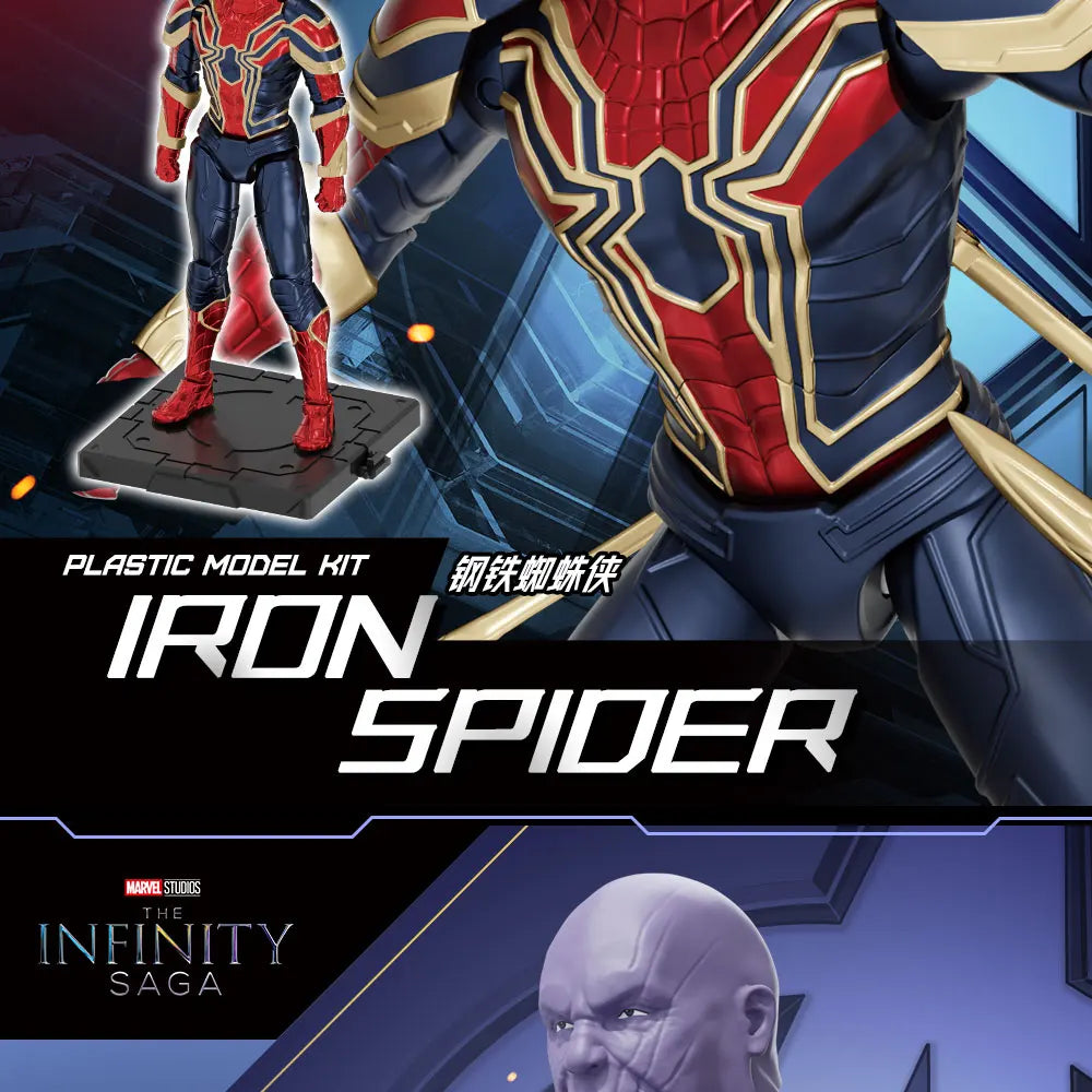 Fondjoy Iron Man MK50 Action Figures Hulk Spider-Man Thanos 1/12 Assembled Toy Model Collect Ornaments Boy Toy Birthday Gifts