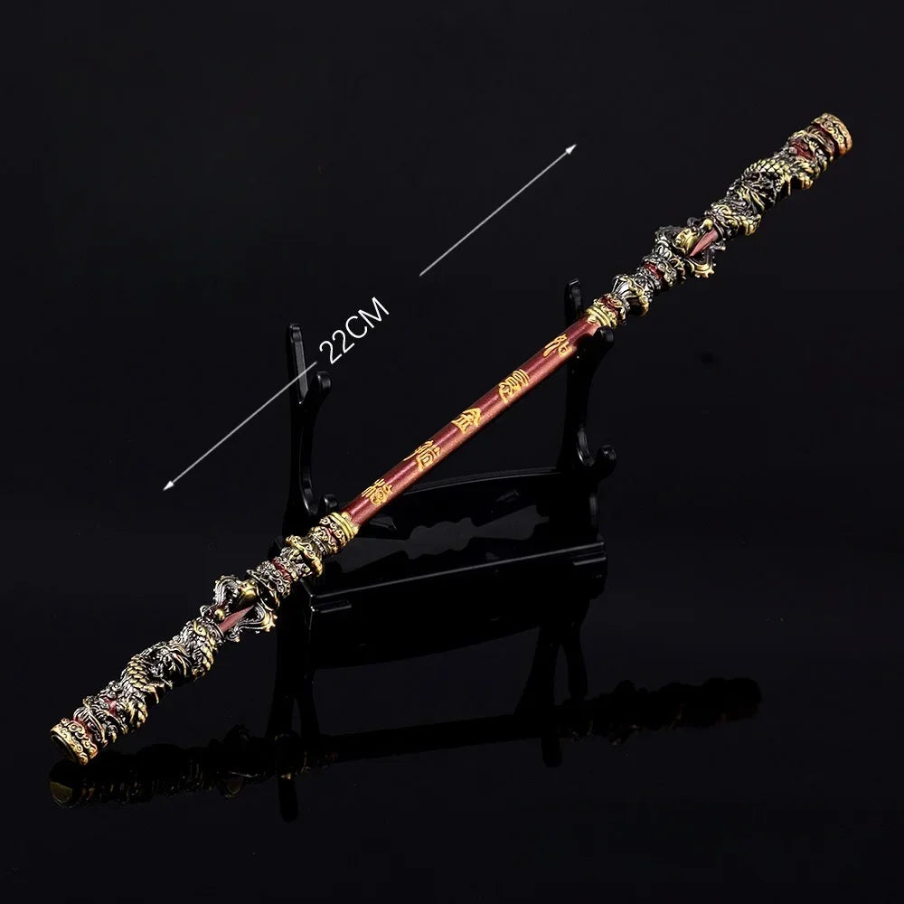 Black Myth Wukong Katana Sword Golden Hoop Stick Real Steel Sword Iron Real Size Weapon Cosplay Prop Decoration Craft Anime Gift