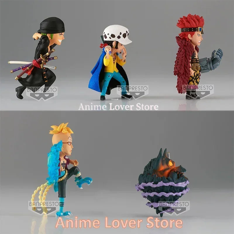 Bandai Banpresto Original One Piece WCF The Island of Ghosts VO.4 Zoro Marco Law Eustass Kid Anime Figures Toys for Kids Gift