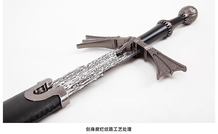 dark sister sword of the Dragon race, Damon Aegon,stainless steel real sword,cosplay one-handed sword, role-playing assassin