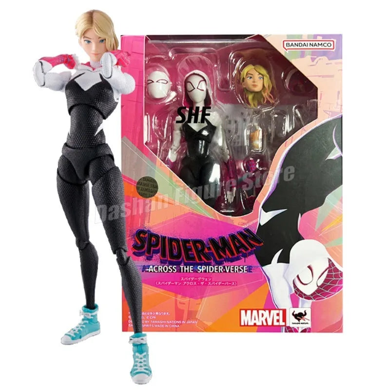 SHF Miguel O'Hara Miles Gwen Action Figure PVC Movable Collection Across the Spider-Verse Figures Superhero CT O Hara Model Toys
