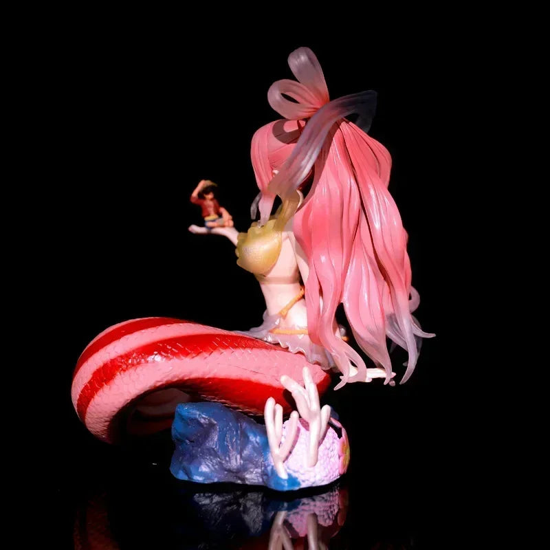 One Piece Shirahoshi Hold Luffy In Hand Action Figures Model Doll Toys Collectible Desktop Ornaments Kids Birthday Mas Gifts