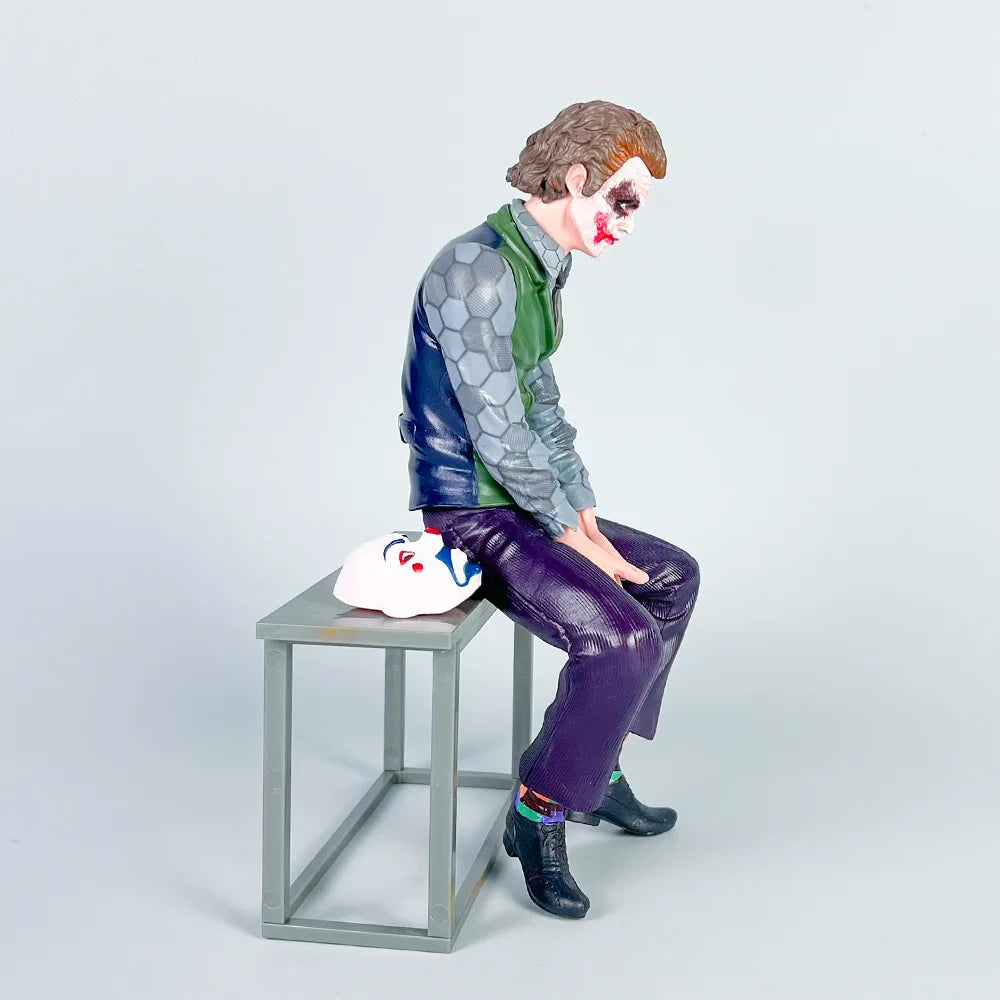 Roof Decoration Joker Heath Ledger Sitting Posture Figures Car Doll Tail And Roof Pendant Model Statue Collectable Toys