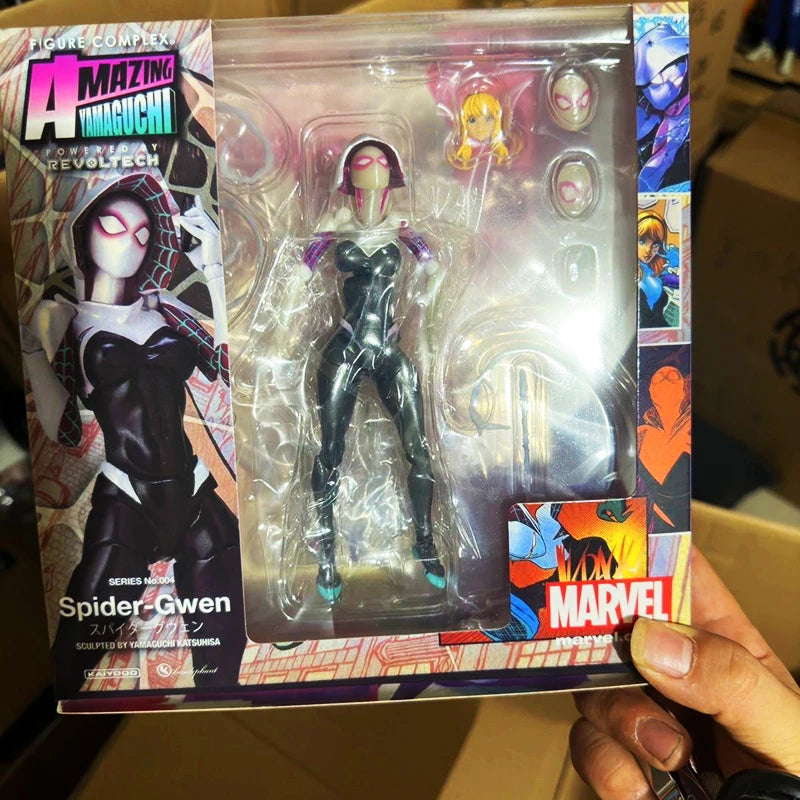 AMAZING YAMAGUCHI Spiderman Gwen Stacy Action Figure Spider Gwen PVC Model Spider-Man Across the Spider-Verse Miles Morales Toys