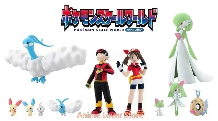 Bandai Original Scale World POKEMON Hoenn Region May Brendan Swablu Altaria Ralts Gardevoir Anime Figures Toys