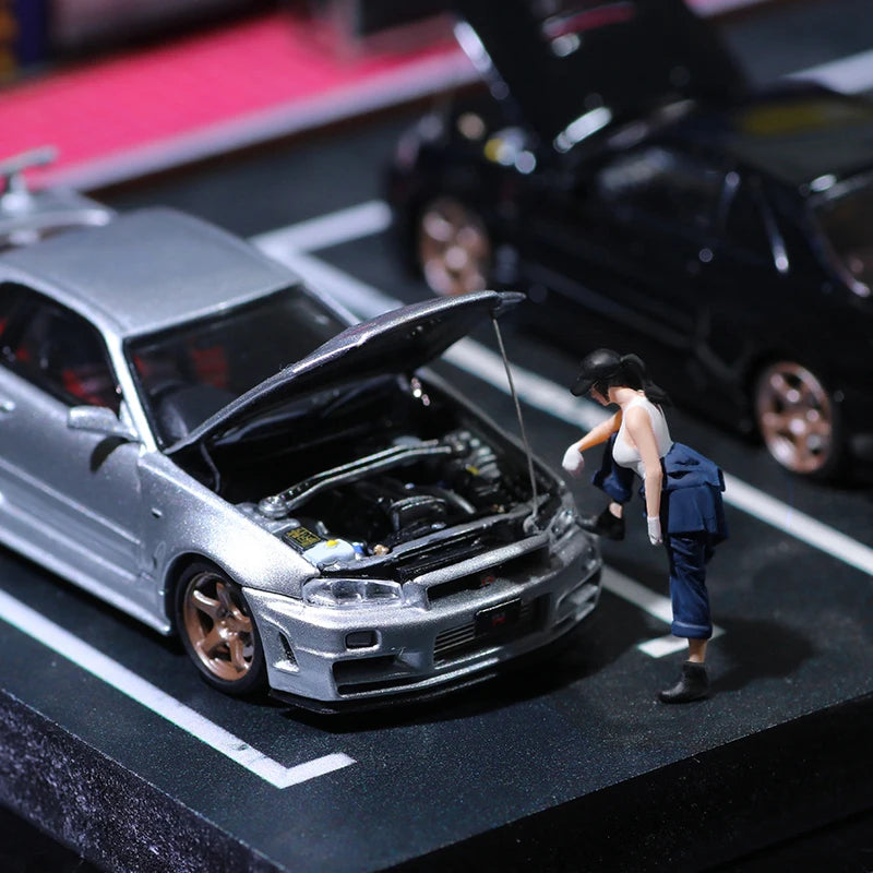 TIME MICRO MoreArt 1:64  Model Car Figures for Display&Collection Repair Women Set Scene for Display & Collection & Decoration