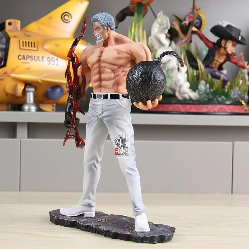 26cm Anime One Piece Figures Monkey D Garp Standing Posture GK Sculpture Scene Action Figurine PVC Ornament Toy Gift Model Decor