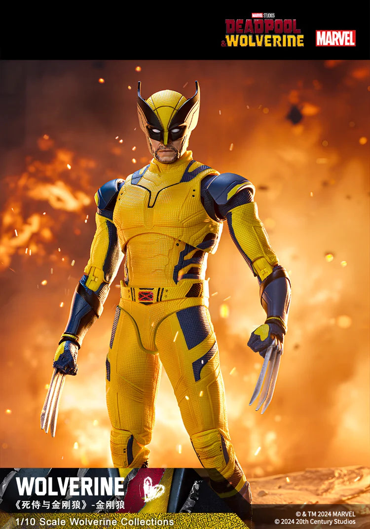New ZD Toys Deadpool & Wolverine Model 7in 1/10 Action Figures Wolverine Model Marvel Superheroes Collection Ornaments Boy Gifts