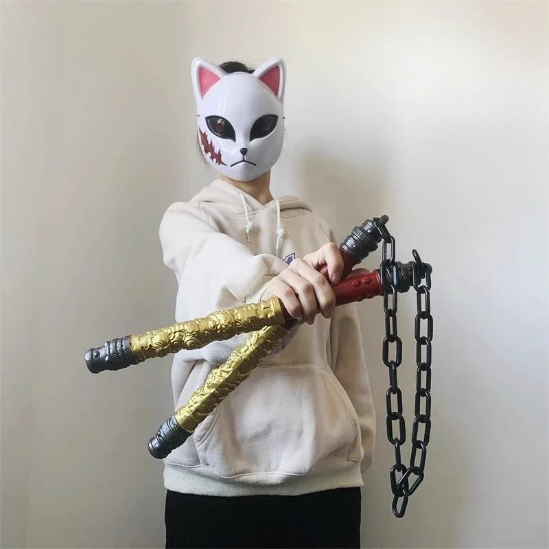 PU Rubber Dragon Nunchaku Cosplay Prop 38cm