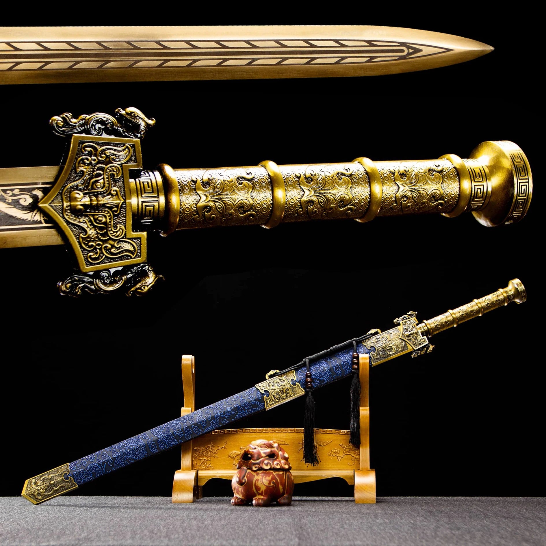 Medieval legend hero Dragon-Slaying God Sword True Steel Battle preparation katana Blade Sharp Kung Fu Martial Arts Samurai