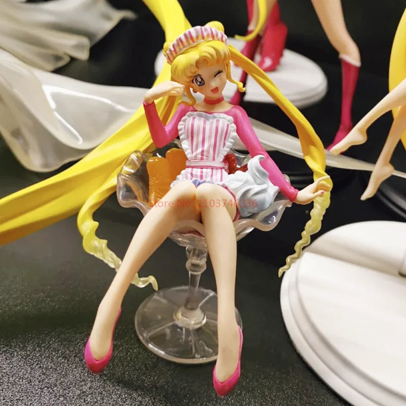 New Arrival 12cm Sailor Moon Anime Figures Doll Tsukino Usagi Action Figurine Pvc Kawaii Model Collection Toy Cute Birthday Gift
