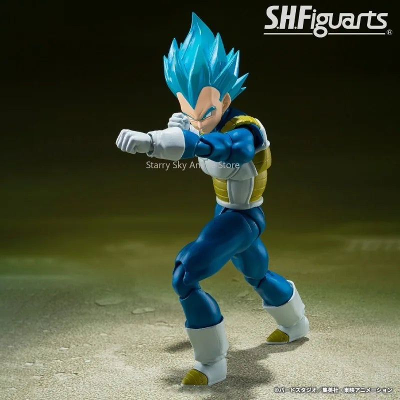 100% Original Bandai Sh Figuarts Shf Dragon Ball Vegeta Blue Hair Action Figures Anime Model Toys Figura Collection