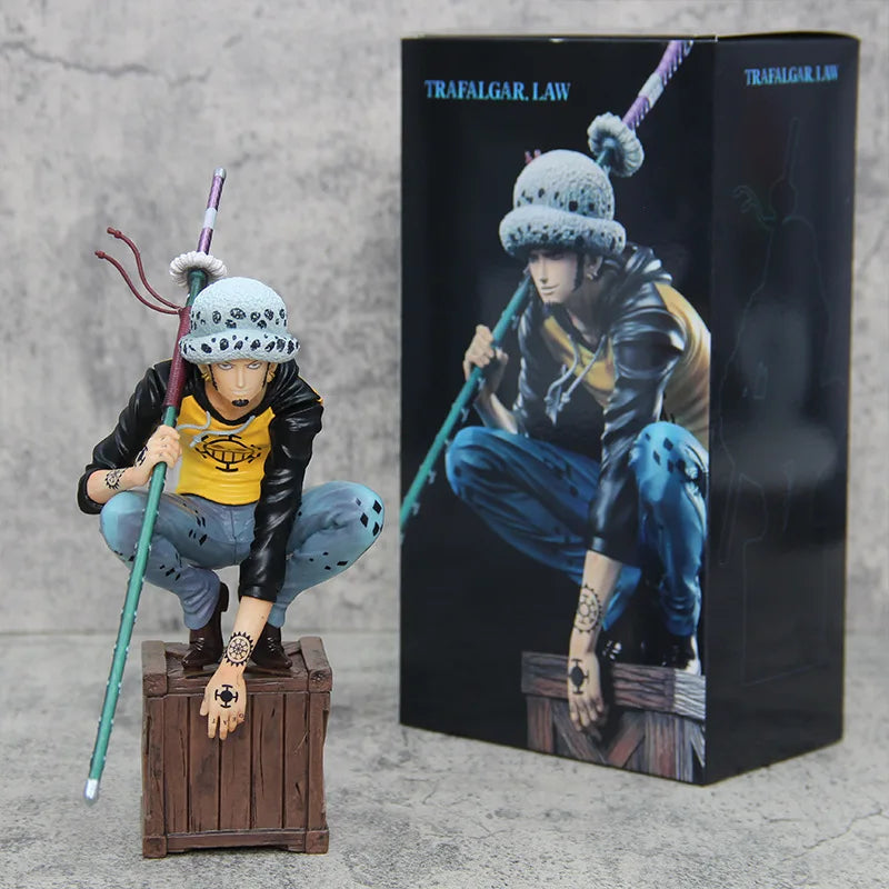 21cm One Piece Figures Trafalgar D. Water Law Action Figures Anime Pvc Model Statue Ornamen Collection Decoration Toys Gifts