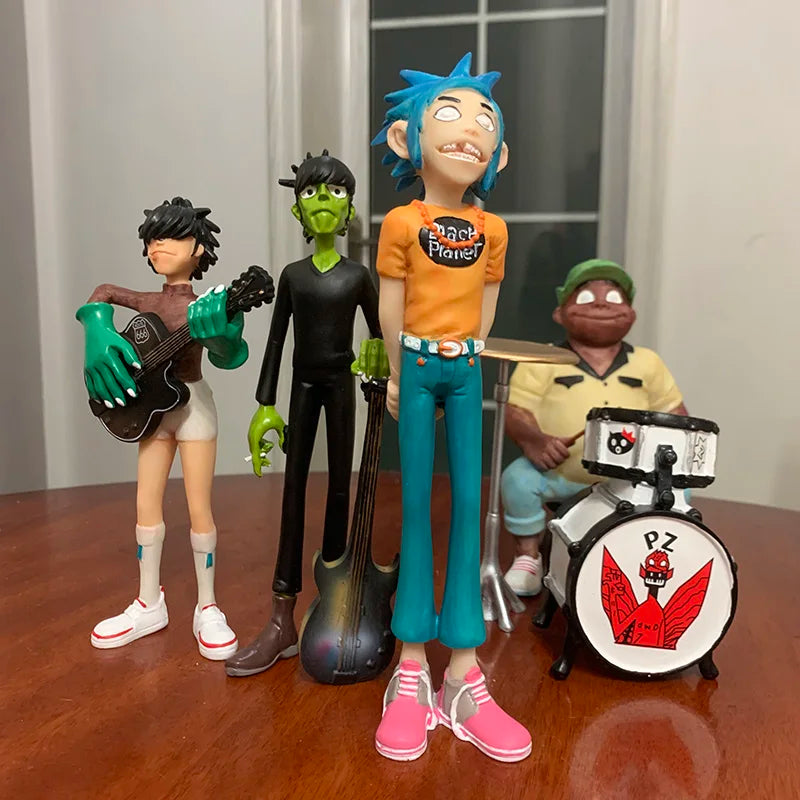 UK Virtual Gorillaz Band Action Figure HIP HOP Rock Band Member Resin Collection 2D Noodle Murdoc Russel Figures Model Toy Gifts
