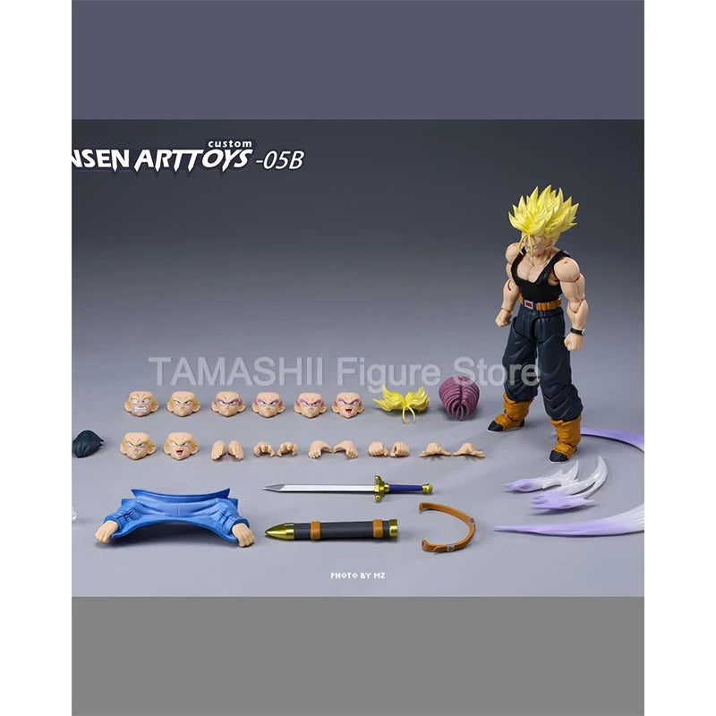 Tonsenarttoys Dragon Ball SHF Trunks Accessories SSJ SSJ2 Custom Model Kit Anime Action Figures Toys Collectibles