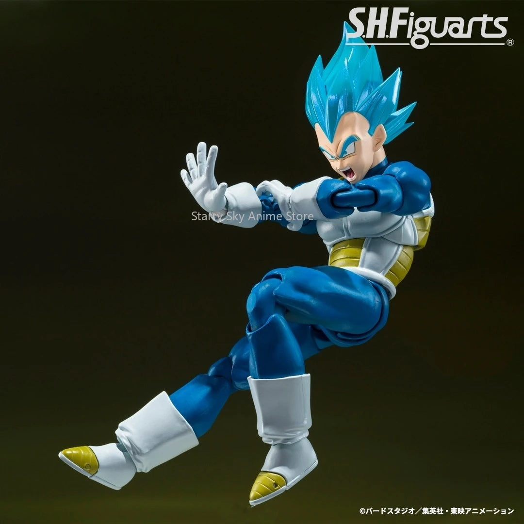 100% Original Bandai Sh Figuarts Shf Dragon Ball Vegeta Blue Hair Action Figures Anime Model Toys Figura Collection