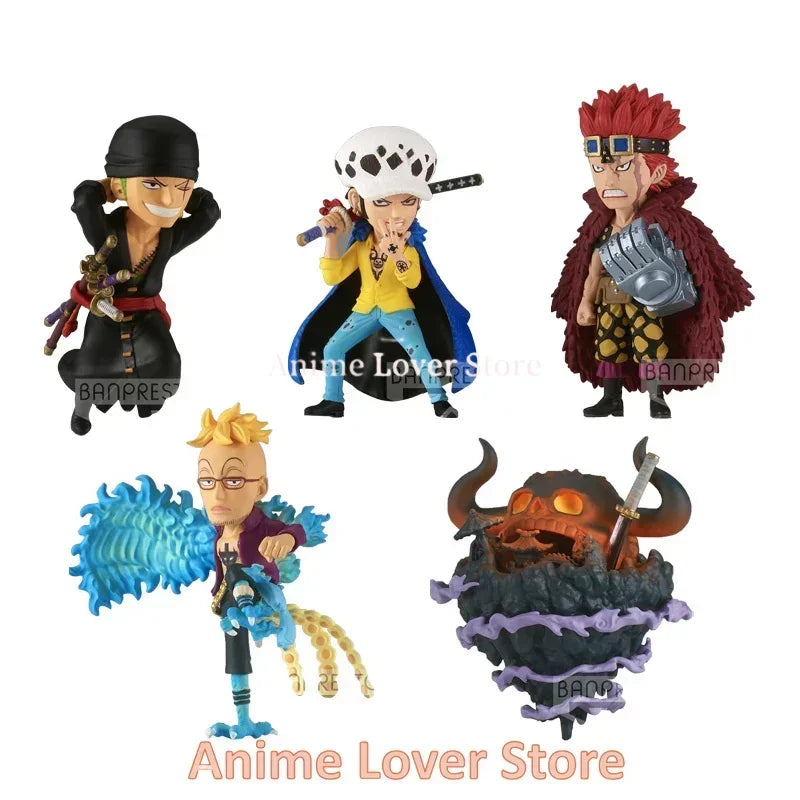 Bandai Banpresto Original One Piece WCF The Island of Ghosts VO.4 Zoro Marco Law Eustass Kid Anime Figures Toys for Kids Gift