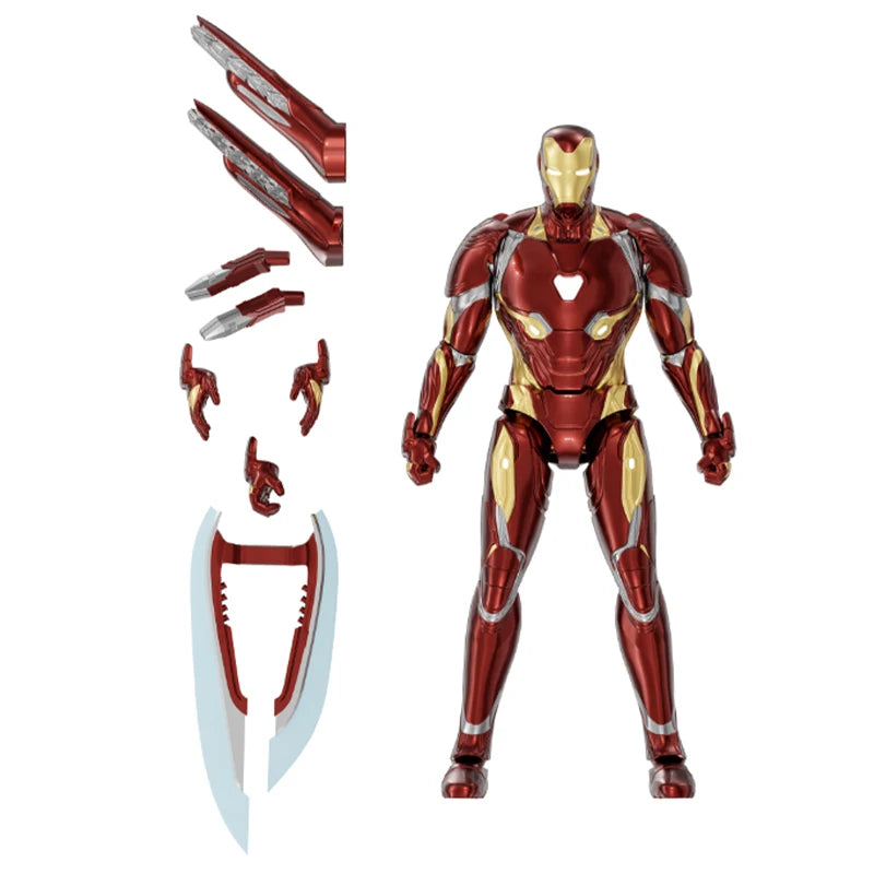 Fondjoy Iron Man MK50 Action Figures Hulk Spider-Man Thanos 1/12 Assembled Toy Model Collect Ornaments Boy Toy Birthday Gifts