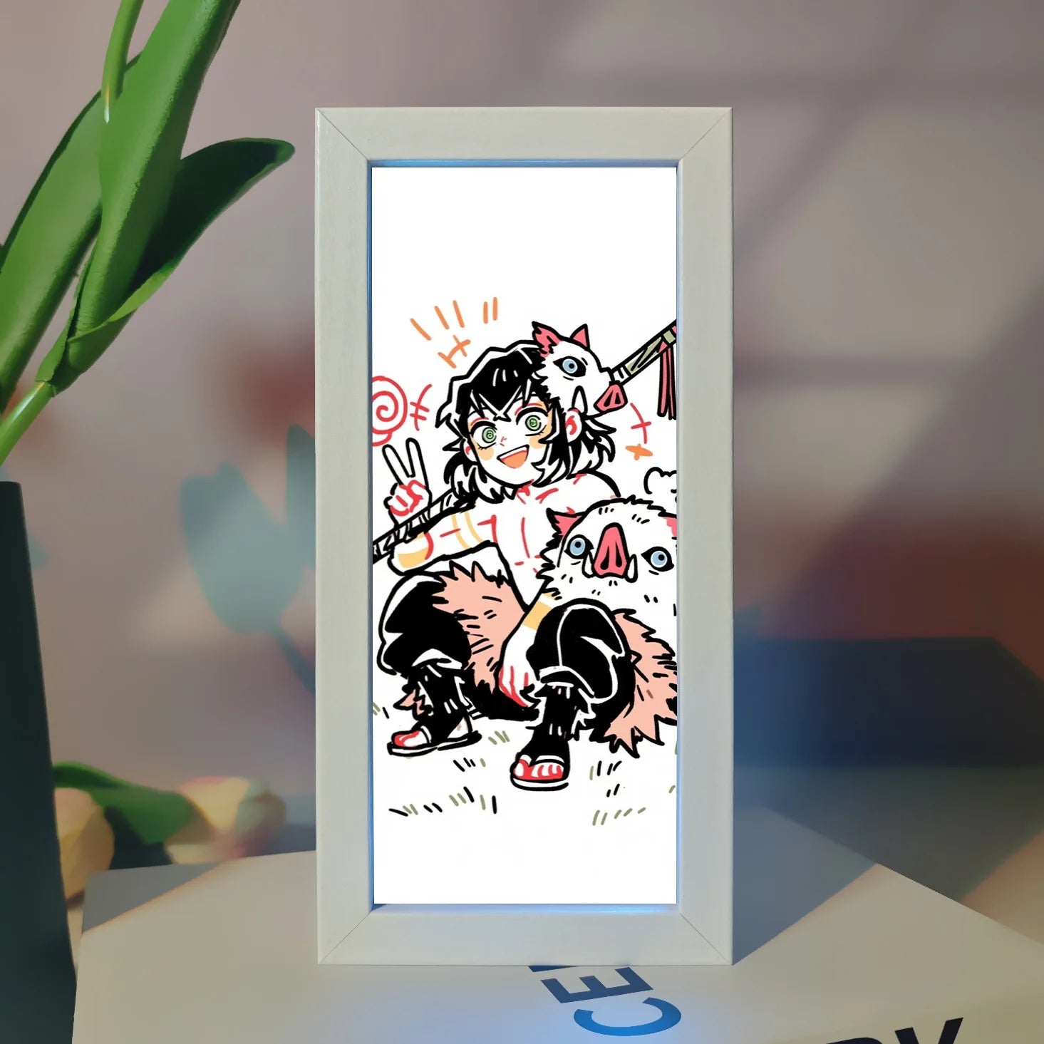 Demon Slayer Anime Merchandise Led Night Light Exquisite Painting Bedroom Atmosphere Desk Lamp Desktop Decoration Ornament Gift