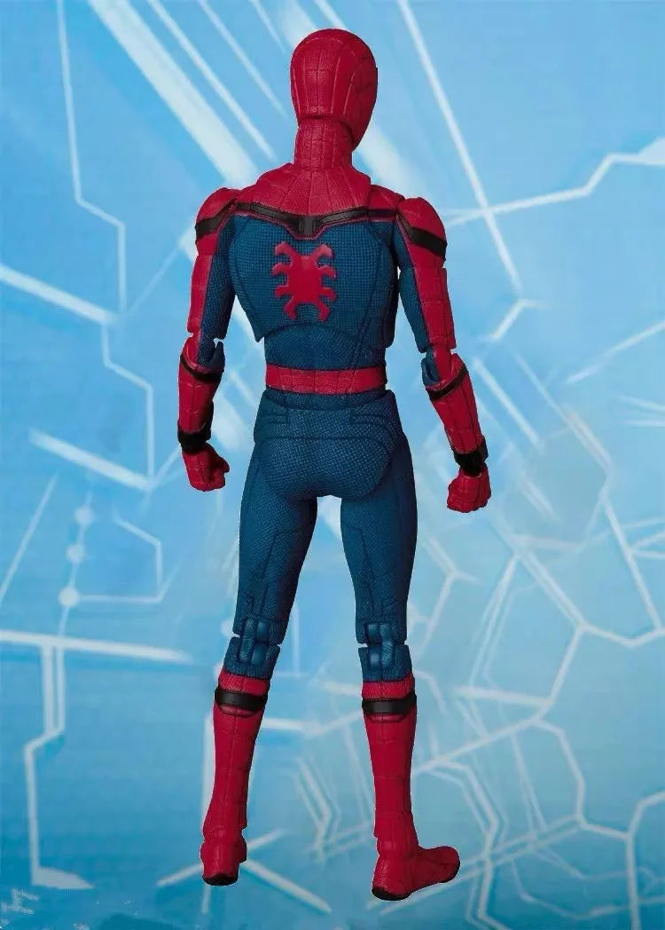 Anime Avengers Peter Parker Action Figures SHF Spider Man Homecoming Figurines Car Decoration Doll Model Kids Toys Fans Gift