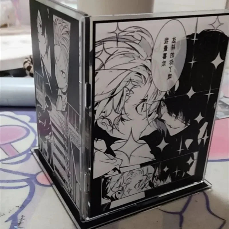 Anime Action Toy Figures Scene Combination Furnishing Articles Dazai Osamu Nakahara Chuya Acrylic Doll Collection Friend Gift