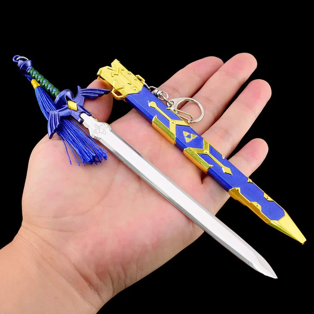 The Hyrule Fantasy Sword Keychains Link Game Periphery Metal  Collection Model Zeldas Keychain Ornament Crafts Gifts Toys