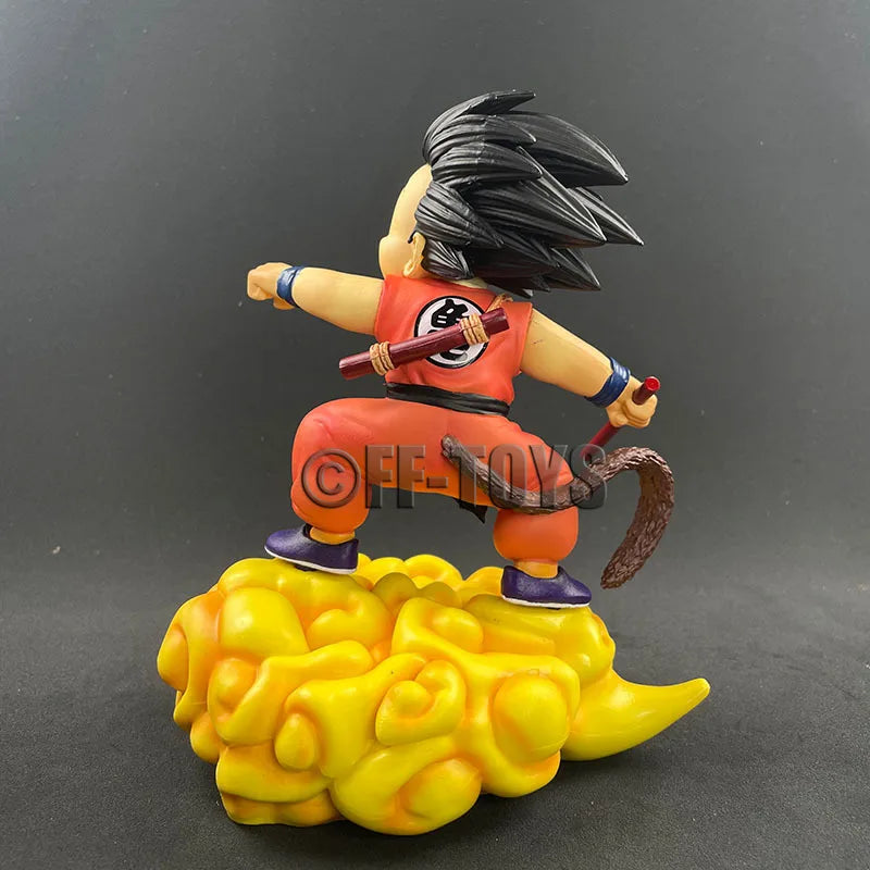 Dragon Ball Z Figure Son Goku With Cloud Anime Figures Super Saiyan Son Goku Gk Statue 14cm Pvc Collection Model Toy Gifts