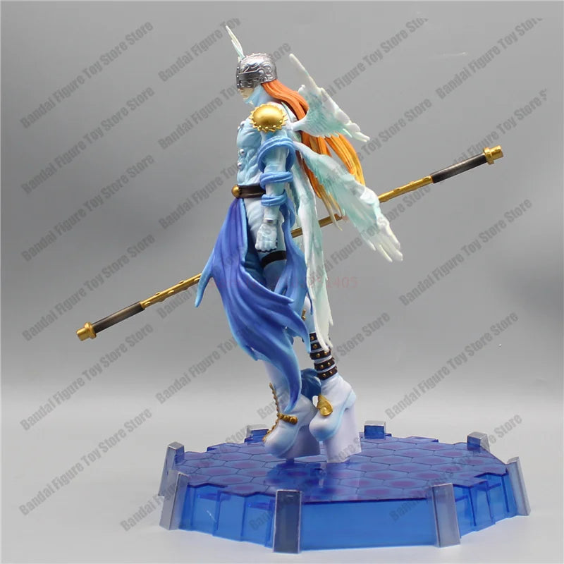 28cm Anime Digimon Adventure Figures Angewomon Angemon LED Action Figurines PVC Statue Model Collection Doll Toys Children Gift