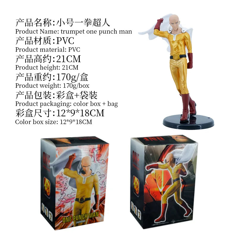21cm Anime Saitama Figures One Punch-Man Action Figurine Pvc Statue Room Model Doll Decoration Collectible Ornaments Toys Gifts