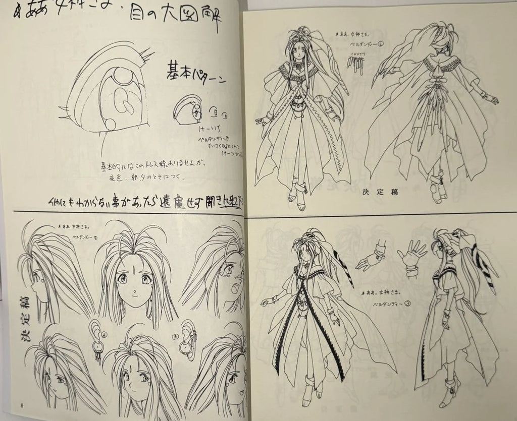 Ah! My Goddess - Belldandy Anime Original Line Art Collection Storyboard & Setting Materials Book 328 Pages