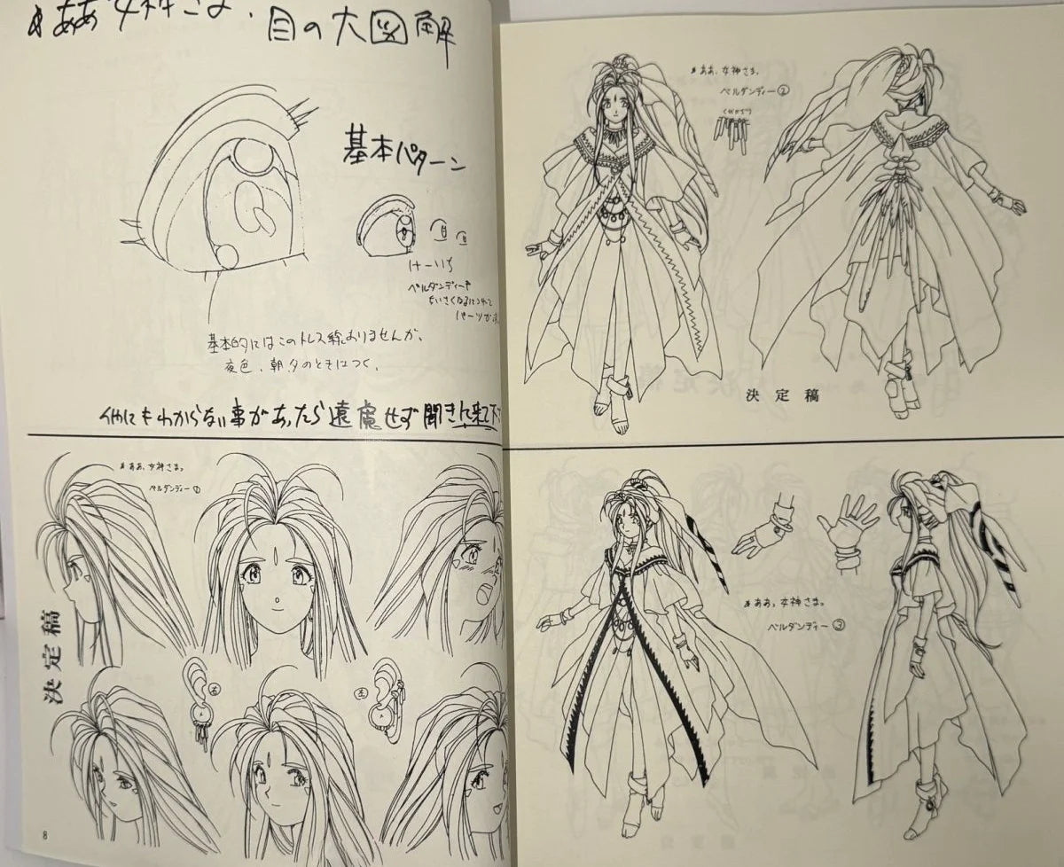 Ah! My Goddess - Belldandy Anime Original Line Art Collection Storyboard & Setting Materials Book 328 Pages