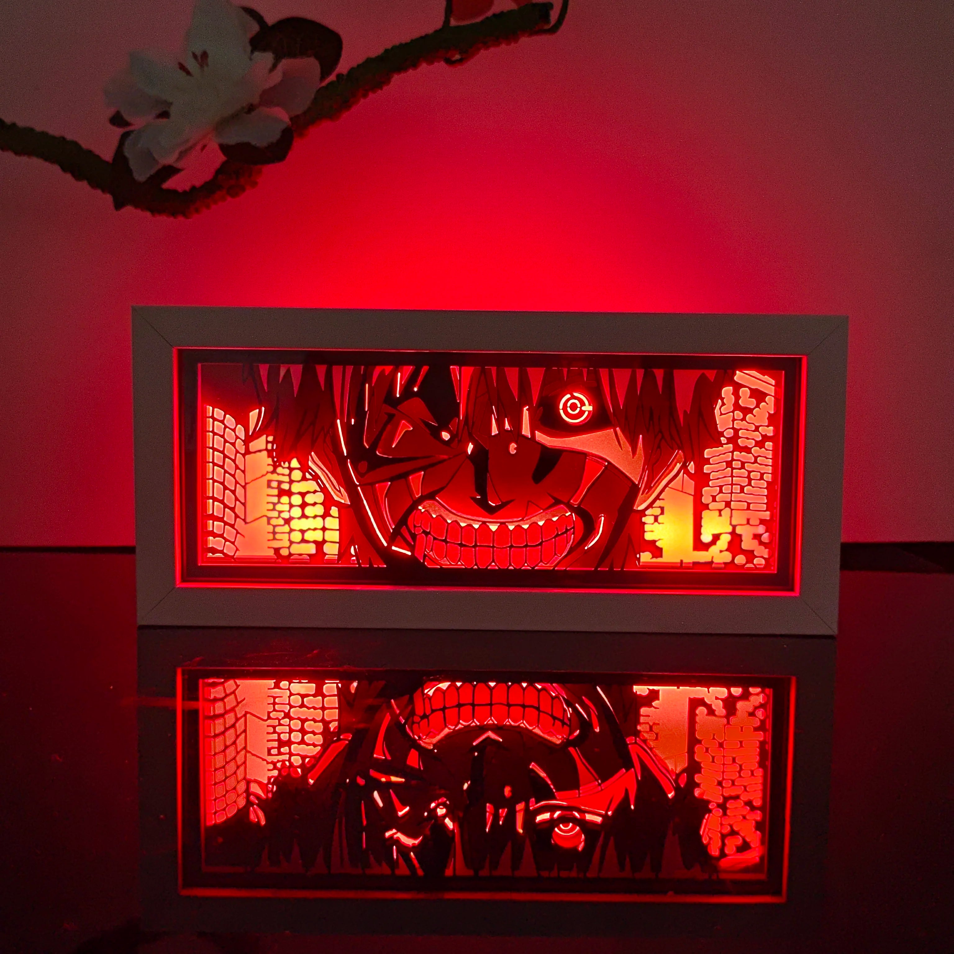 Anime Night Light Color Paper-Cut Light Remote Control Seven Color Change Party Room Cartoon Decoration Night Light