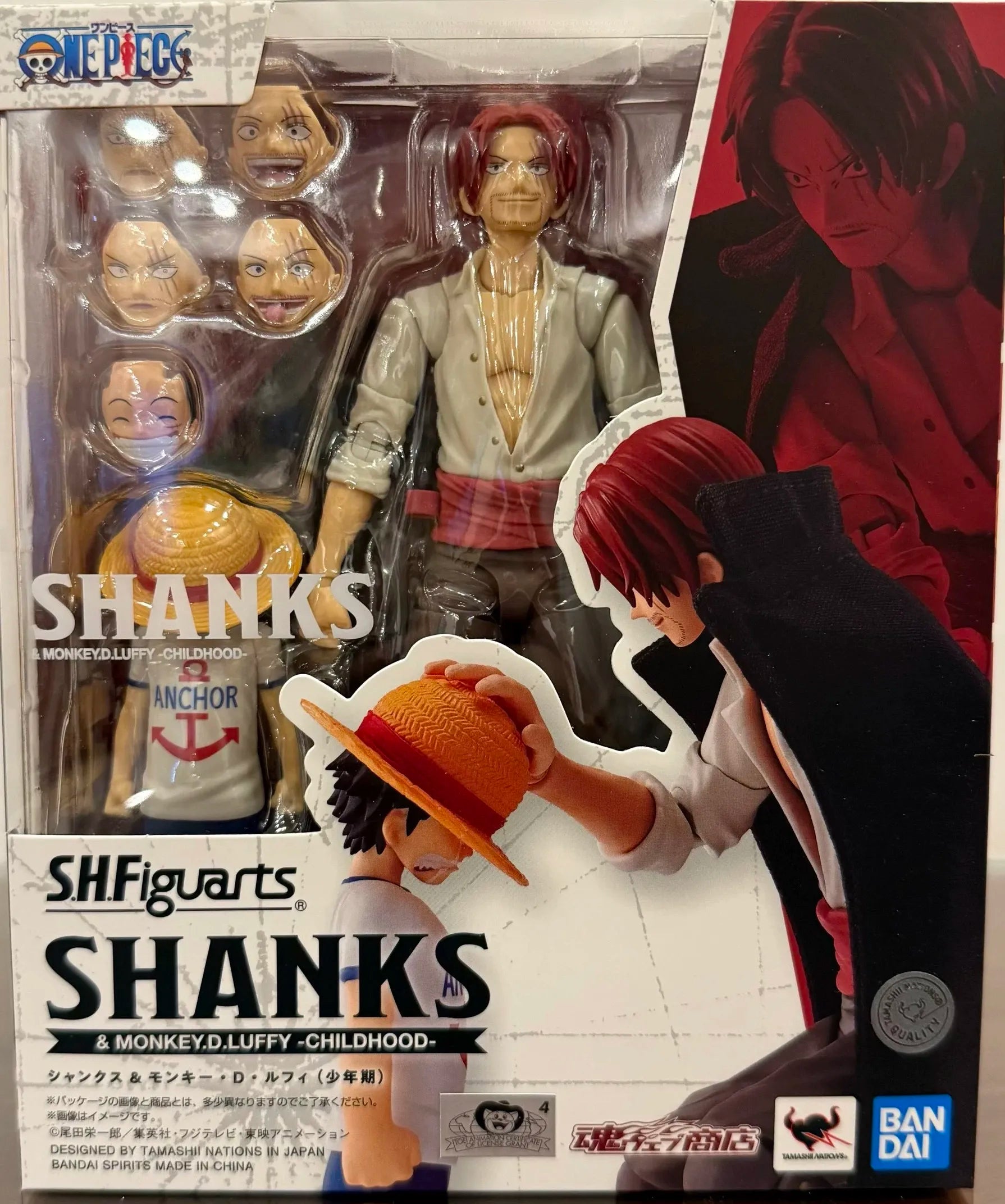 In Stock Genuine Bandai SHF One Piece Series Luffy Zoro Sanji Yonko Kaido Kid Trafalgar Law Action Figures Hand Model Collection