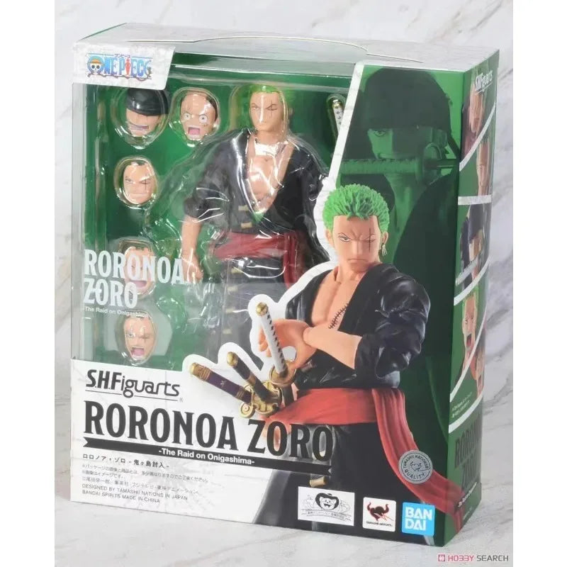 In Stock Genuine Bandai SHF One Piece Series Luffy Zoro Sanji Yonko Kaido Kid Trafalgar Law Action Figures Hand Model Collection