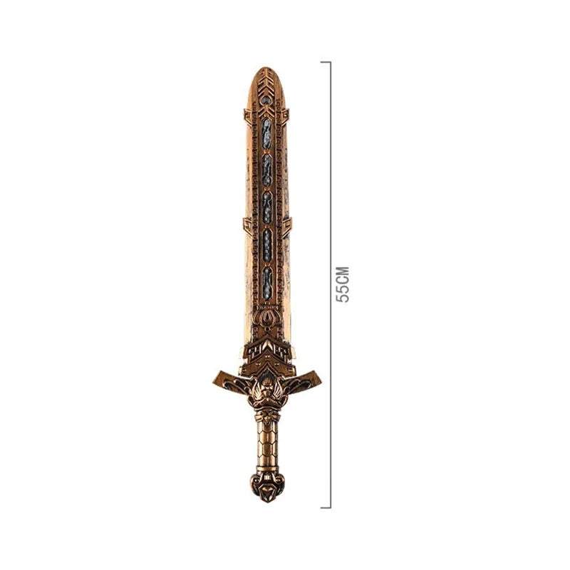 Medieval Royal King Sword With Scabbard Antique Bronzed Knight Go-To Arms Middle Ages Warrior Outfit Nostalgic Collection Prop
