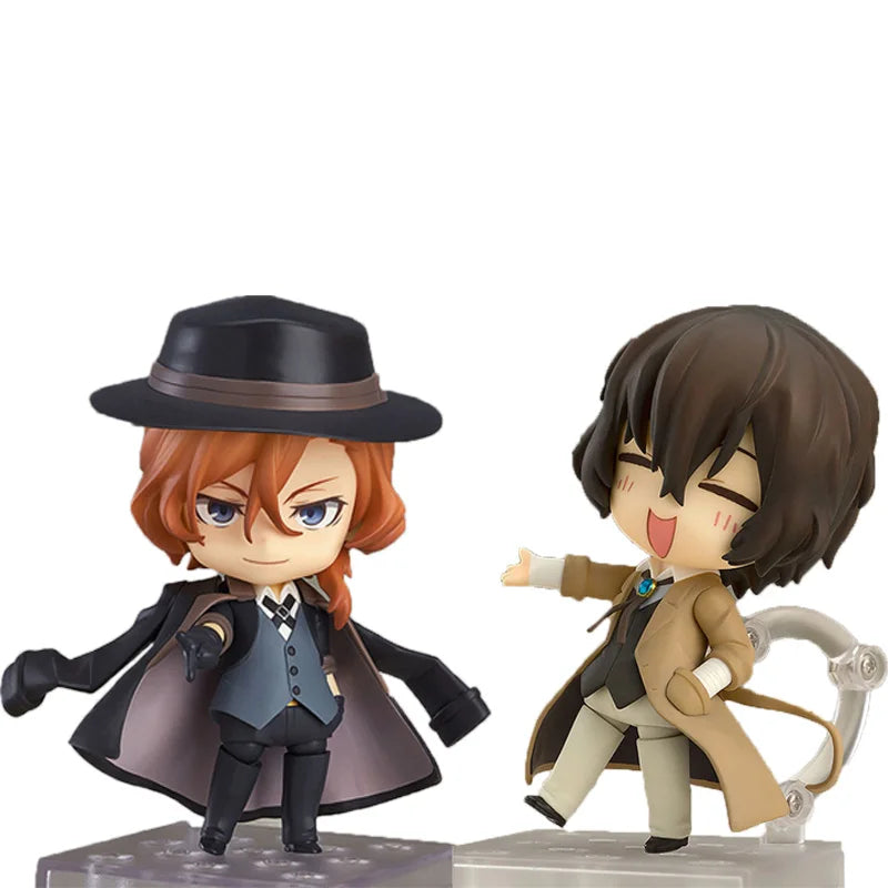 Q Version Dazai Osamu Figure Ryunosuke Akutagawa 1191 Chuya Nakahara Figure 657 676 Bungo Stray Dogs Action Figures Toys Gifts
