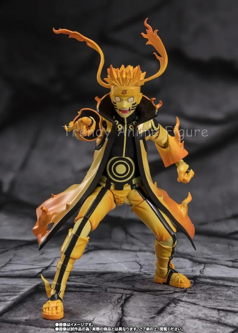 Anime Naruto Figures Shf Uzumaki Naruto Kurama Link Mode Courageous Strength That Binds Action Figure Movable Model Toys Gifts