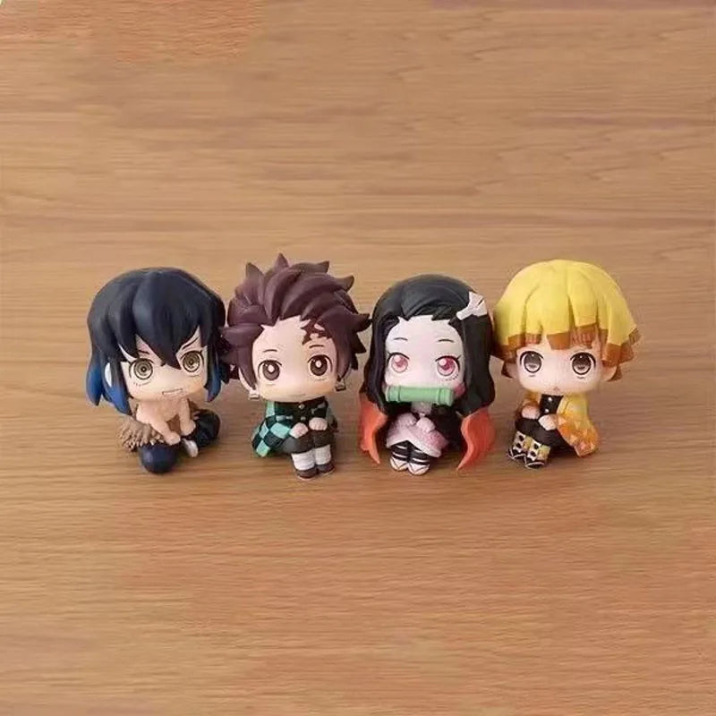 Anime Demon Slayer Doll Toy 6cm Nezuko Tanjirou Zenitsu Inosuke Kyoujurou Kanawo Action Figures Model Toy Kid Xmas Birthday Gift