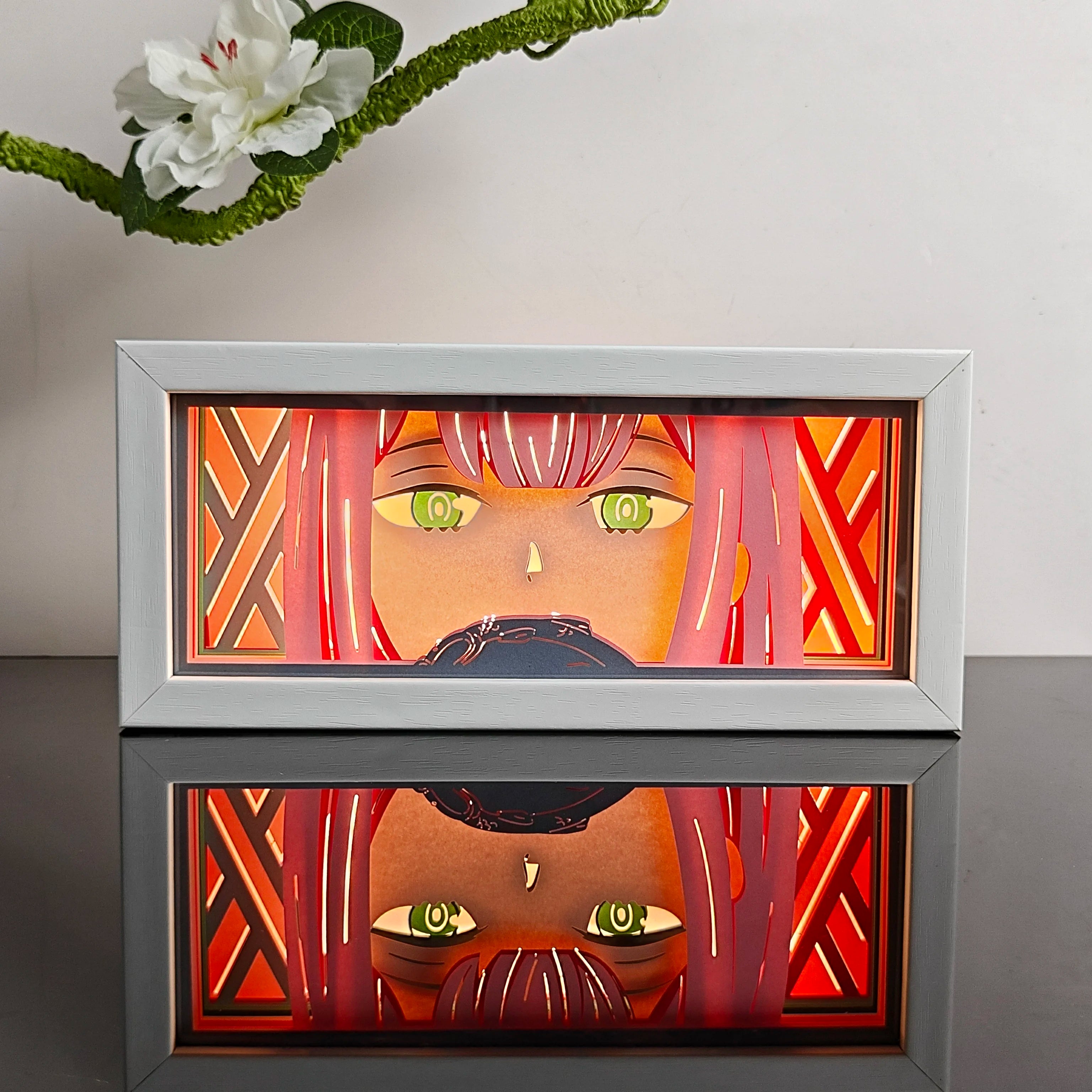 Anime Night Light Color Paper-Cut Light Remote Control Seven Color Change Party Room Cartoon Decoration Night Light