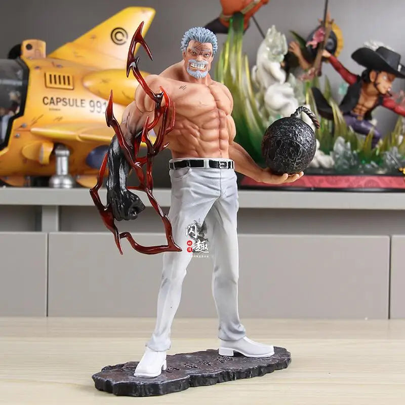 26cm Anime One Piece Figures Monkey D Garp Standing Posture GK Sculpture Scene Action Figurine PVC Ornament Toy Gift Model Decor