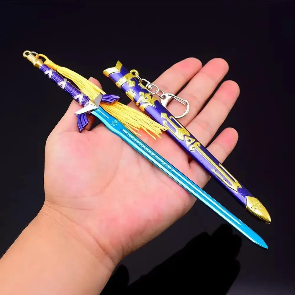 The Hyrule Fantasy Sword Keychains Link Game Periphery Metal  Collection Model Zeldas Keychain Ornament Crafts Gifts Toys