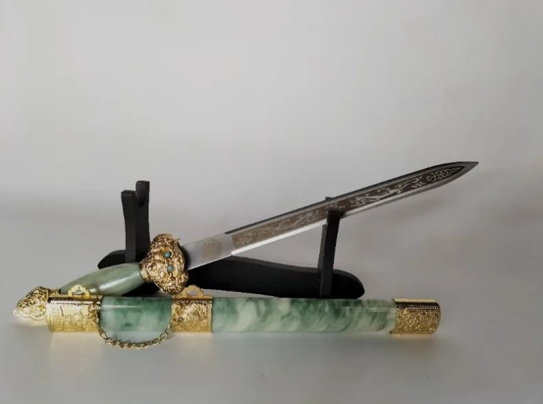 Ancient Sword Model Imitation Jade Yongle Sword 44cm , Metal Craft  Collectible Sword, Unsharpened Wall Decor Sword Gift for Men