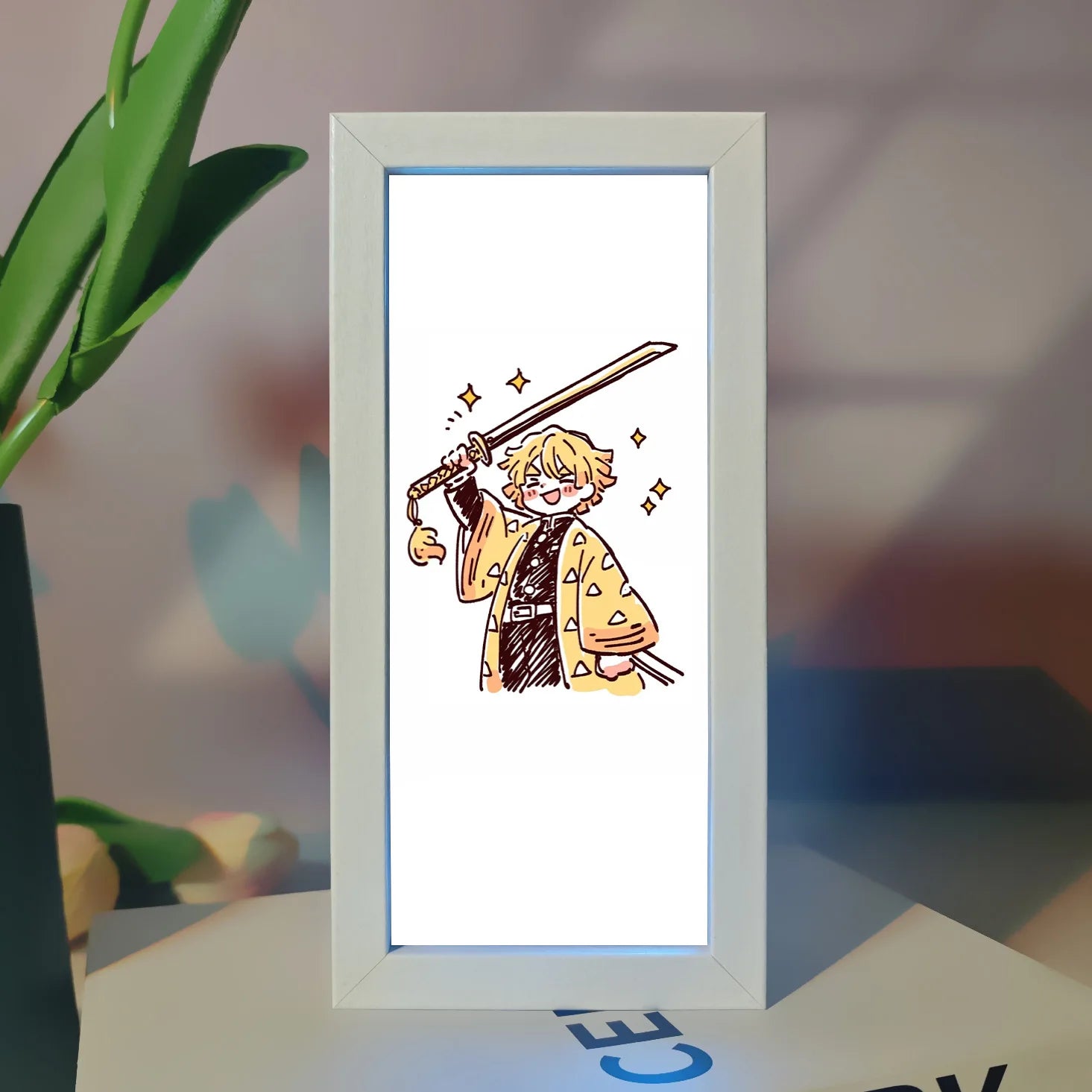 Demon Slayer Anime Merchandise Led Night Light Exquisite Painting Bedroom Atmosphere Desk Lamp Desktop Decoration Ornament Gift