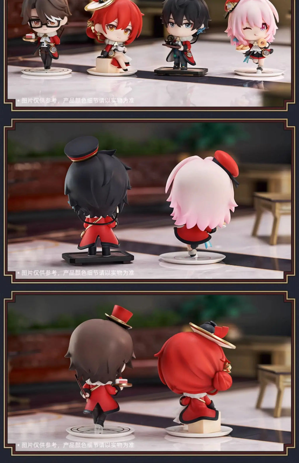 original Honkai Star Rail Peripherals Figures toys March 7th Dan Heng Himeko Train welcome tea party Brand New Genuine gift