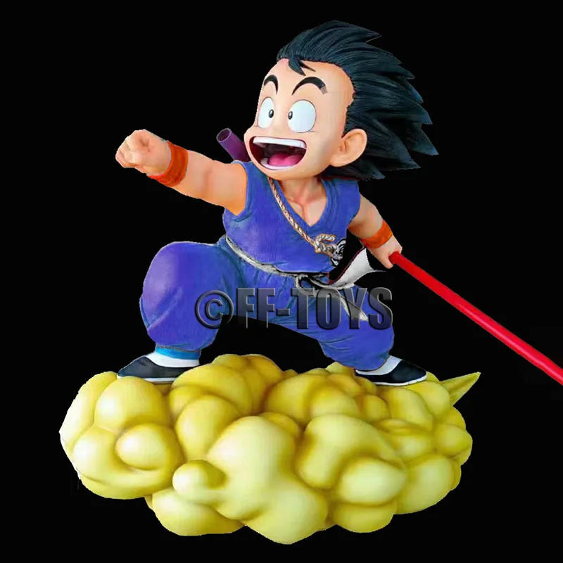 Dragon Ball Z Figure Son Goku With Cloud Anime Figures Super Saiyan Son Goku Gk Statue 14cm Pvc Collection Model Toy Gifts