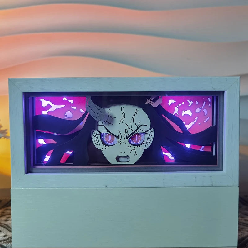 Demon Slayer Kimetsu no Yaiba 3D Light Box Led Anime Kamado Tanjirou light Cartoon colorful light box room bedroom night light