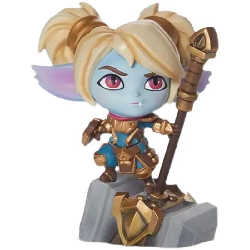 Original League of Legends Animation Game Peripheral Toys Jinx Teemo Poppy Vi Anime Action Model Figures Ornament Collection