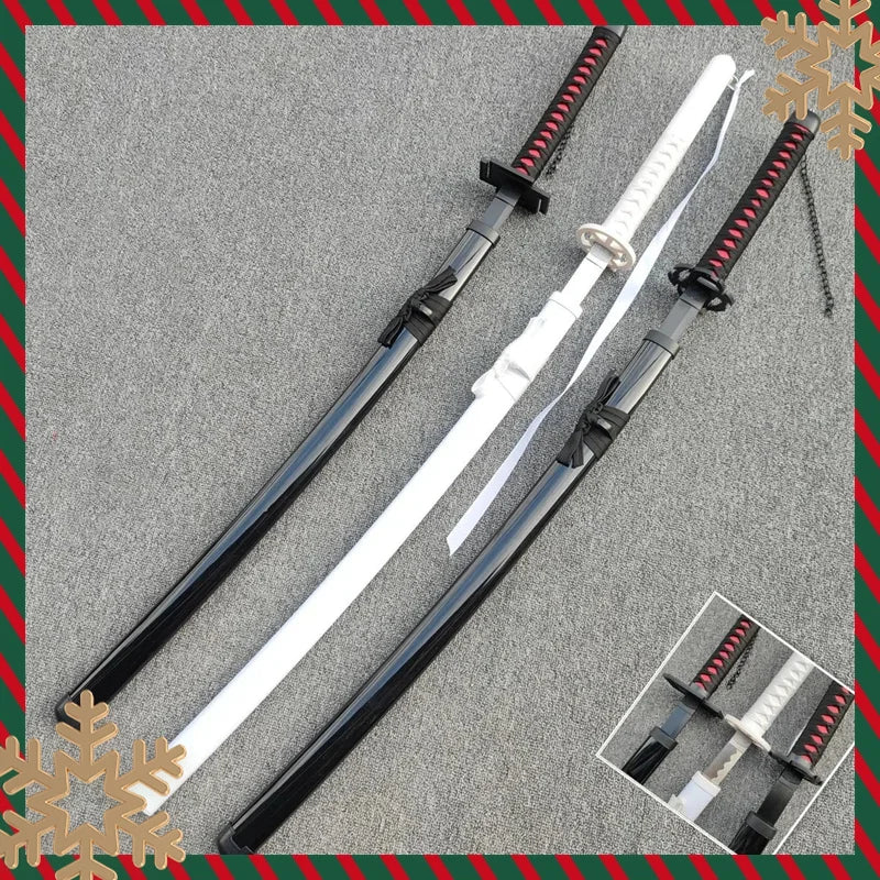 104cm Bleach Kuchiki Rukia Katana Sword Anime Ichigo Cosplay Prop Wooden Ninja Knife Real Size Japanese Katana Samurai Sabre Toy