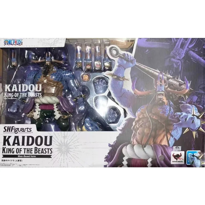 In Stock Genuine Bandai SHF One Piece Series Luffy Zoro Sanji Yonko Kaido Kid Trafalgar Law Action Figures Hand Model Collection