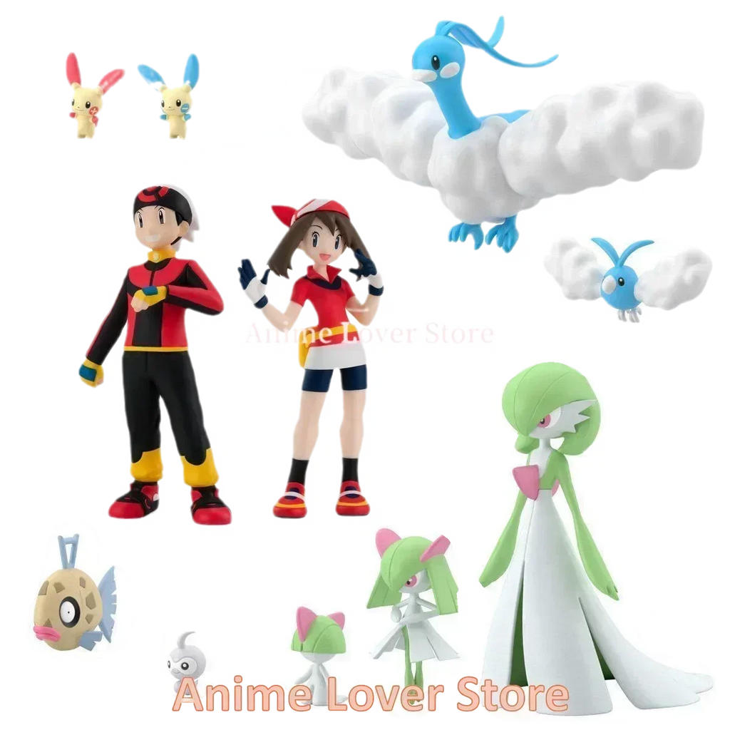 Bandai Original Scale World POKEMON Hoenn Region May Brendan Swablu Altaria Ralts Gardevoir Anime Figures Toys